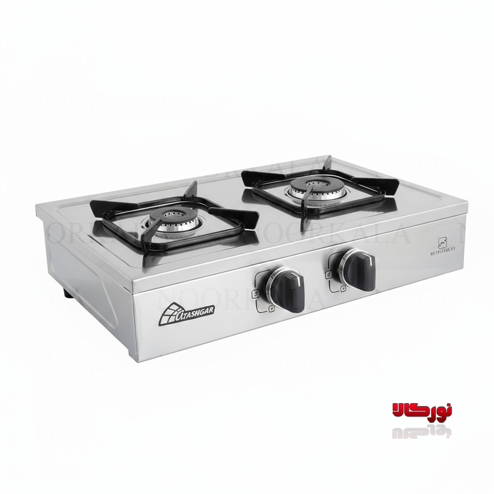 گاز رومیزی دو شعله استیل