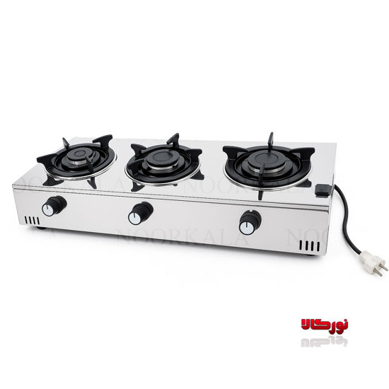 اجاق گاز رومیزی سه شعله ترموکوبل دار دنیای استیل