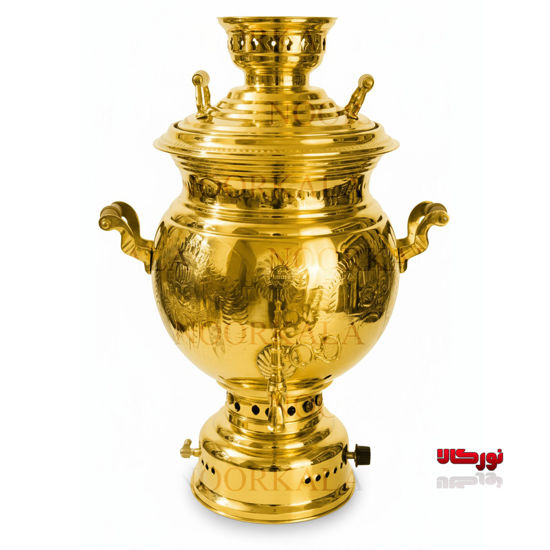 سماور گازی 35 لیتری توپی قلمکار ایران نژاد